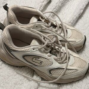 Lacoste Cream and White Sneakers